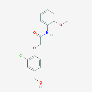 molecular formula C16H16ClNO4 B3611815 2-[2-chloro-4-(hydroxymethyl)phenoxy]-N-(2-methoxyphenyl)acetamide 