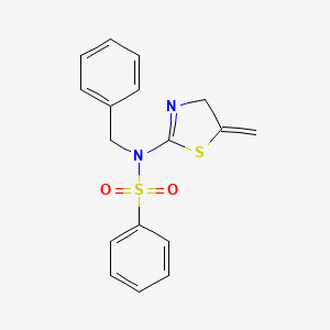 molecular formula C17H16N2O2S2 B3611827 N-benzyl-N-(5-methylidene-4H-1,3-thiazol-2-yl)benzenesulfonamide 