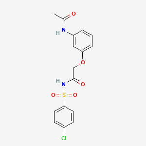 2-[3-(acetylamino)phenoxy]-N-[(4-chlorophenyl)sulfonyl]acetamide