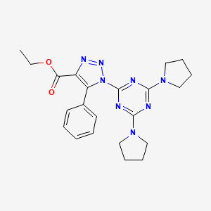 ethyl 1-(4,6-dipyrrolidin-1-yl-1,3,5-triazin-2-yl)-5-phenyl-1H-1,2,3-triazole-4-carboxylate