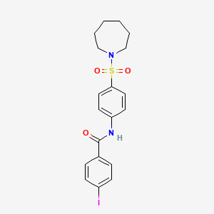 N-[4-(1-azepanylsulfonyl)phenyl]-4-iodobenzamide