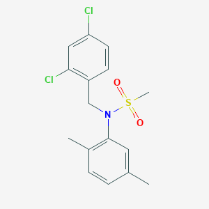 molecular formula C16H17Cl2NO2S B3611848 N-(2,4-dichlorobenzyl)-N-(2,5-dimethylphenyl)methanesulfonamide 