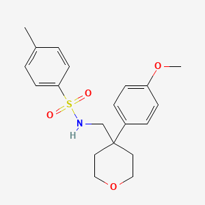 N-{[4-(4-methoxyphenyl)tetrahydro-2H-pyran-4-yl]methyl}-4-methylbenzenesulfonamide