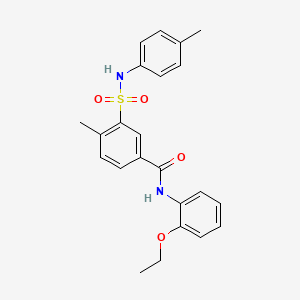 molecular formula C23H24N2O4S B3611938 N-(2-ethoxyphenyl)-4-methyl-3-[(4-methylphenyl)sulfamoyl]benzamide 