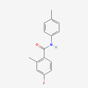 molecular formula C15H14FNO B3611993 4-fluoro-2-methyl-N-(4-methylphenyl)benzamide 