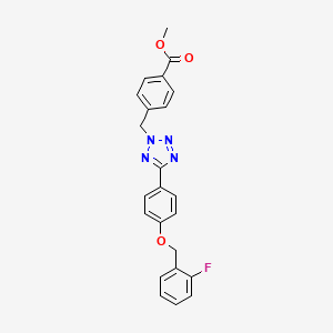 methyl 4-[(5-{4-[(2-fluorobenzyl)oxy]phenyl}-2H-tetrazol-2-yl)methyl]benzoate