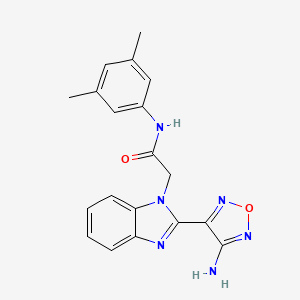 2-[2-(4-AMINO-1,2,5-OXADIAZOL-3-YL)-1H-1,3-BENZODIAZOL-1-YL]-N-(3,5-DIMETHYLPHENYL)ACETAMIDE