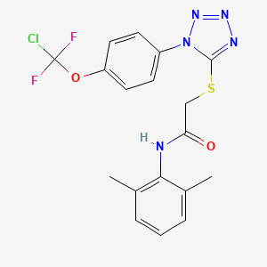 molecular formula C18H16ClF2N5O2S B3612073 2-[(1-{4-[chloro(difluoro)methoxy]phenyl}-1H-tetrazol-5-yl)thio]-N-(2,6-dimethylphenyl)acetamide 