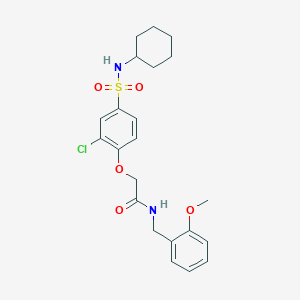 2-{2-chloro-4-[(cyclohexylamino)sulfonyl]phenoxy}-N-(2-methoxybenzyl)acetamide