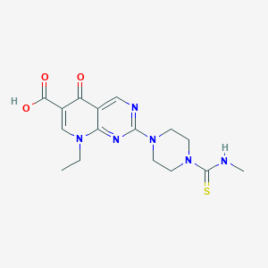 molecular formula C16H20N6O3S B3612097 8-ETHYL-2-{4-[(METHYLAMINO)CARBOTHIOYL]PIPERAZINO}-5-OXO-5,8-DIHYDROPYRIDO[2,3-D]PYRIMIDINE-6-CARBOXYLIC ACID 