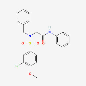 2-(N-BENZYL3-CHLORO-4-METHOXYBENZENESULFONAMIDO)-N-PHENYLACETAMIDE