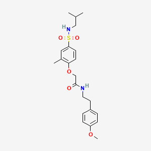 N-[2-(4-methoxyphenyl)ethyl]-2-[2-methyl-4-(2-methylpropylsulfamoyl)phenoxy]acetamide