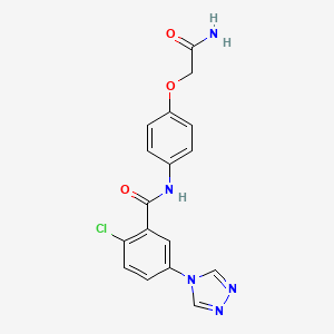 N-[4-(2-amino-2-oxoethoxy)phenyl]-2-chloro-5-(4H-1,2,4-triazol-4-yl)benzamide