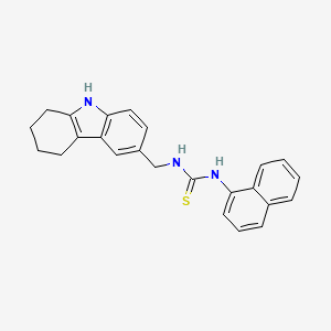 molecular formula C24H23N3S B3612179 1-(NAPHTHALEN-1-YL)-3-[(2,3,4,9-TETRAHYDRO-1H-CARBAZOL-6-YL)METHYL]THIOUREA 