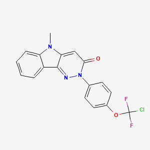 2-[4-(CHLORODIFLUOROMETHOXY)PHENYL]-5-METHYL-2H,3H,5H-PYRIDAZINO[4,3-B]INDOL-3-ONE