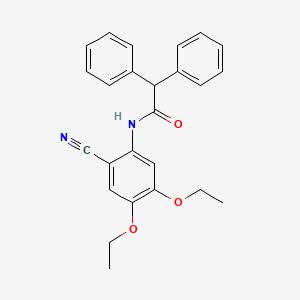 molecular formula C25H24N2O3 B3612218 N-(2-cyano-4,5-diethoxyphenyl)-2,2-diphenylacetamide 