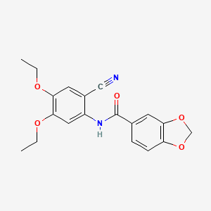 N-(2-CYANO-4,5-DIETHOXYPHENYL)-2H-1,3-BENZODIOXOLE-5-CARBOXAMIDE