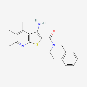 3-amino-N-benzyl-N-ethyl-4,5,6-trimethylthieno[2,3-b]pyridine-2-carboxamide