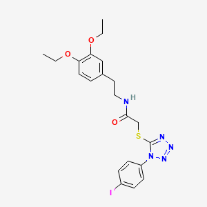 molecular formula C21H24IN5O3S B3612270 N-[2-(3,4-diethoxyphenyl)ethyl]-2-{[1-(4-iodophenyl)-1H-tetrazol-5-yl]thio}acetamide 