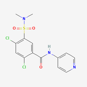 2,4-dichloro-5-[(dimethylamino)sulfonyl]-N-pyridin-4-ylbenzamide