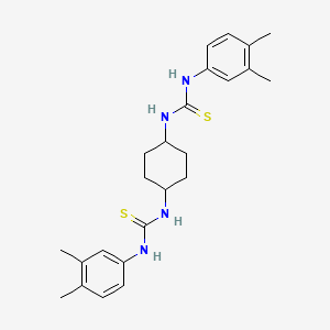 molecular formula C24H32N4S2 B3612292 N'-(4-{[(3,4-DIMETHYLANILINO)CARBOTHIOYL]AMINO}CYCLOHEXYL)-N-(3,4-DIMETHYLPHENYL)THIOUREA 