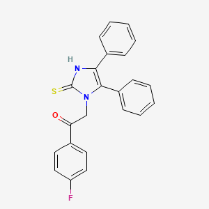 1-(4-fluorophenyl)-2-(2-mercapto-4,5-diphenyl-1H-imidazol-1-yl)ethanone