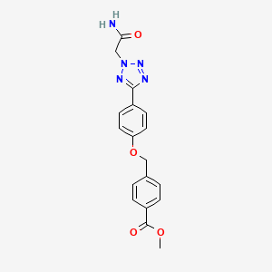 molecular formula C18H17N5O4 B3612334 methyl 4-({4-[2-(2-amino-2-oxoethyl)-2H-tetrazol-5-yl]phenoxy}methyl)benzoate 