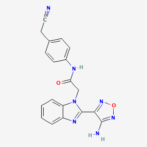 2-[2-(4-AMINO-1,2,5-OXADIAZOL-3-YL)-1H-1,3-BENZODIAZOL-1-YL]-N-[4-(CYANOMETHYL)PHENYL]ACETAMIDE