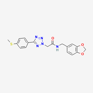 N-(1,3-benzodioxol-5-ylmethyl)-2-{5-[4-(methylthio)phenyl]-2H-tetrazol-2-yl}acetamide