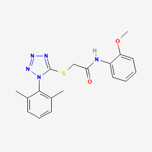 molecular formula C18H19N5O2S B3612361 2-{[1-(2,6-DIMETHYLPHENYL)-1H-1,2,3,4-TETRAZOL-5-YL]SULFANYL}-N-(2-METHOXYPHENYL)ACETAMIDE 