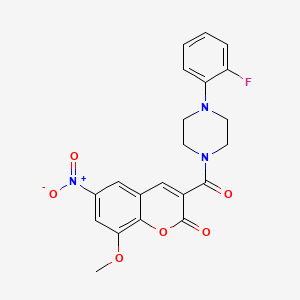 3-{[4-(2-fluorophenyl)piperazin-1-yl]carbonyl}-8-methoxy-6-nitro-2H-chromen-2-one