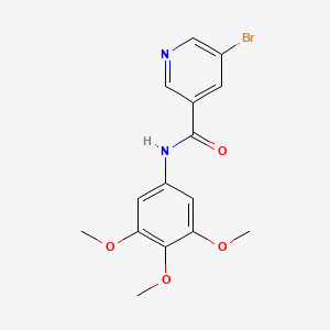 molecular formula C15H15BrN2O4 B3612412 5-bromo-N-(3,4,5-trimethoxyphenyl)nicotinamide 