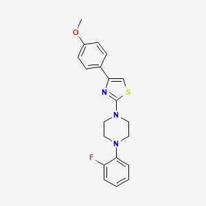 molecular formula C20H20FN3OS B3612415 1-(2-fluorophenyl)-4-[4-(4-methoxyphenyl)-1,3-thiazol-2-yl]piperazine 