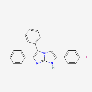 molecular formula C23H16FN3 B3612431 2-(4-fluorophenyl)-5,6-diphenyl-1H-imidazo[1,2-a]imidazole 