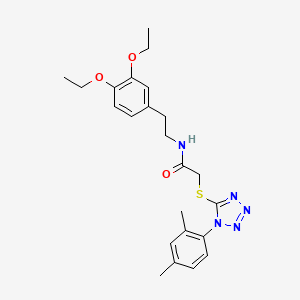 N-[2-(3,4-DIETHOXYPHENYL)ETHYL]-2-{[1-(2,4-DIMETHYLPHENYL)-1H-1,2,3,4-TETRAZOL-5-YL]SULFANYL}ACETAMIDE