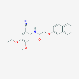 molecular formula C23H22N2O4 B3612463 N-(2-cyano-4,5-diethoxyphenyl)-2-(2-naphthyloxy)acetamide 