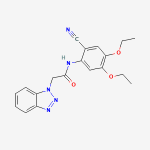 2-(1H-1,2,3-benzotriazol-1-yl)-N-(2-cyano-4,5-diethoxyphenyl)acetamide