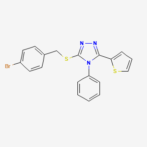 3-[(4-bromobenzyl)thio]-4-phenyl-5-(2-thienyl)-4H-1,2,4-triazole