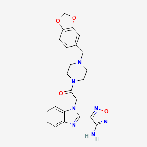 2-[2-(4-AMINO-1,2,5-OXADIAZOL-3-YL)-1H-1,3-BENZODIAZOL-1-YL]-1-{4-[(2H-1,3-BENZODIOXOL-5-YL)METHYL]PIPERAZIN-1-YL}ETHAN-1-ONE