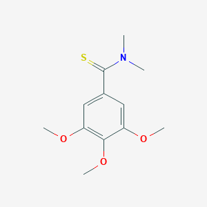 molecular formula C12H17NO3S B3612573 3,4,5-trimethoxy-N,N-dimethylbenzenecarbothioamide 