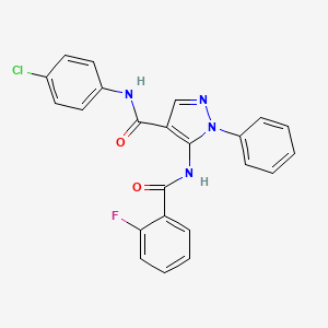 N-(4-chlorophenyl)-5-[(2-fluorobenzoyl)amino]-1-phenyl-1H-pyrazole-4-carboxamide