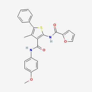 molecular formula C24H20N2O4S B3612614 N-{3-[(4-methoxyphenyl)carbamoyl]-4-methyl-5-phenylthiophen-2-yl}furan-2-carboxamide 