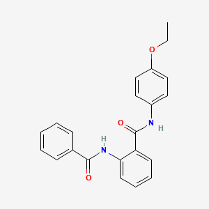 molecular formula C22H20N2O3 B3612619 2-(benzoylamino)-N-(4-ethoxyphenyl)benzamide 