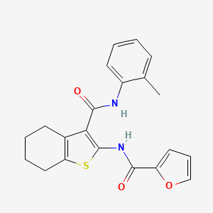 molecular formula C21H20N2O3S B3612626 N-(3-{[(2-methylphenyl)amino]carbonyl}-4,5,6,7-tetrahydro-1-benzothien-2-yl)-2-furamide 