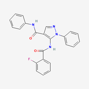 5-[(2-fluorobenzoyl)amino]-N,1-diphenyl-1H-pyrazole-4-carboxamide