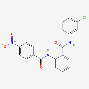 molecular formula C20H14ClN3O4 B3612663 N-(3-CHLOROPHENYL)-2-(4-NITROBENZAMIDO)BENZAMIDE 