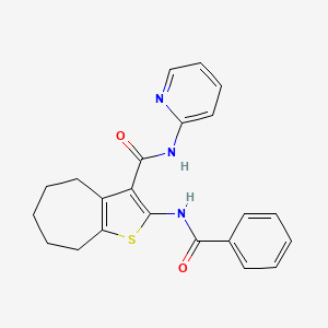 2-(benzoylamino)-N-2-pyridinyl-5,6,7,8-tetrahydro-4H-cyclohepta[b]thiophene-3-carboxamide