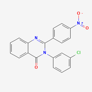 molecular formula C20H12ClN3O3 B3612687 3-(3-chlorophenyl)-2-(4-nitrophenyl)-4(3H)-quinazolinone 