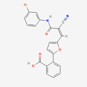 2-[5-[(Z)-3-(3-bromoanilino)-2-cyano-3-oxoprop-1-enyl]furan-2-yl]benzoic acid