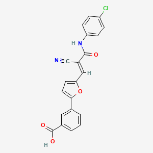 3-(5-{3-[(4-chlorophenyl)amino]-2-cyano-3-oxo-1-propen-1-yl}-2-furyl)benzoic acid